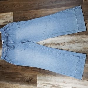 Tommy Hilfiger Relaxed Fit Light Wash Wide Leg Tie Waist Jeans Size 12